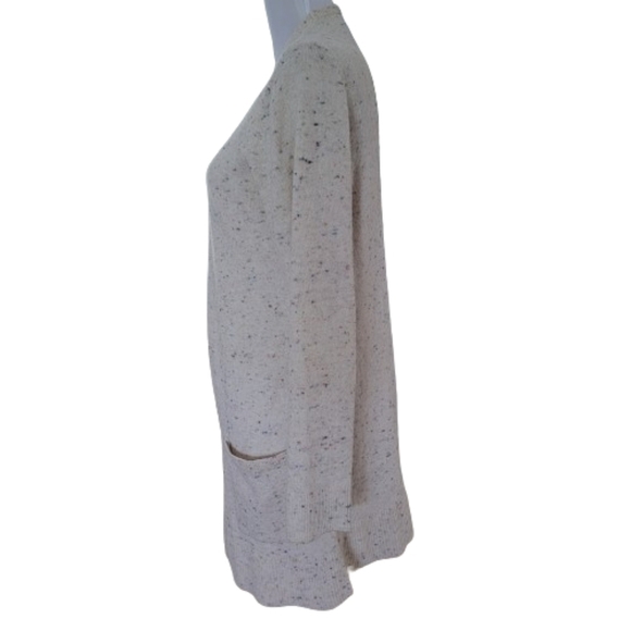 Old Navy Size M Cream with Multi Color Speckles Open Cardigan, Exc. Used Cond. - Picture 2 of 9